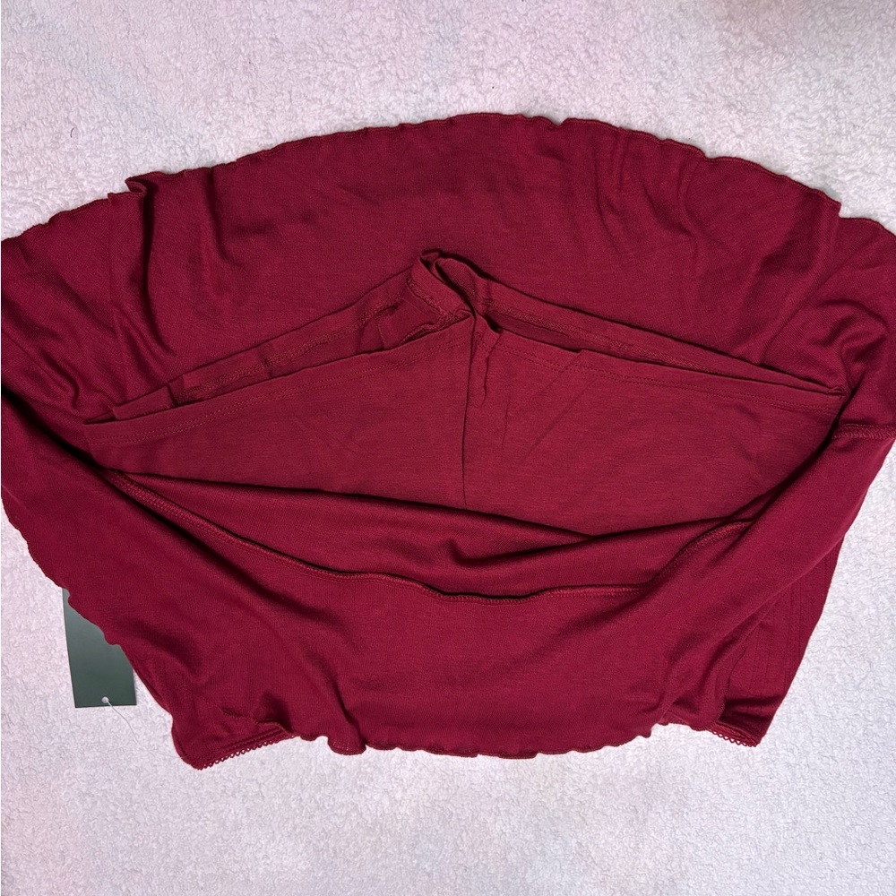 Red Strapless Top